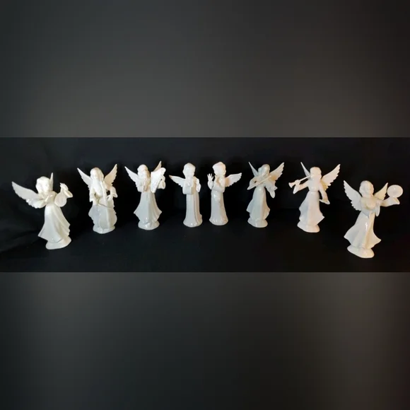 Karl-Heinz Klette Porcelain Angel Orchestra Set of 8 Figurines Germany - Picture 3 of 10